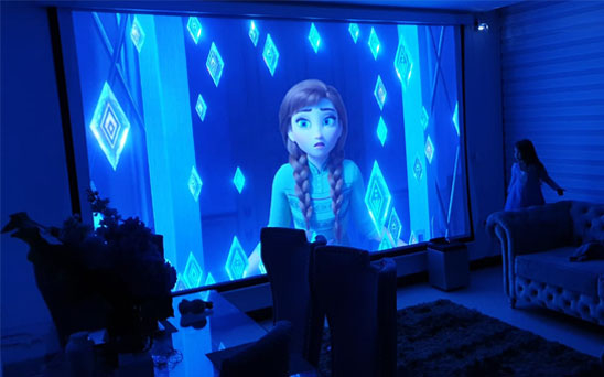 telon electrico para video beam instalado en bogota